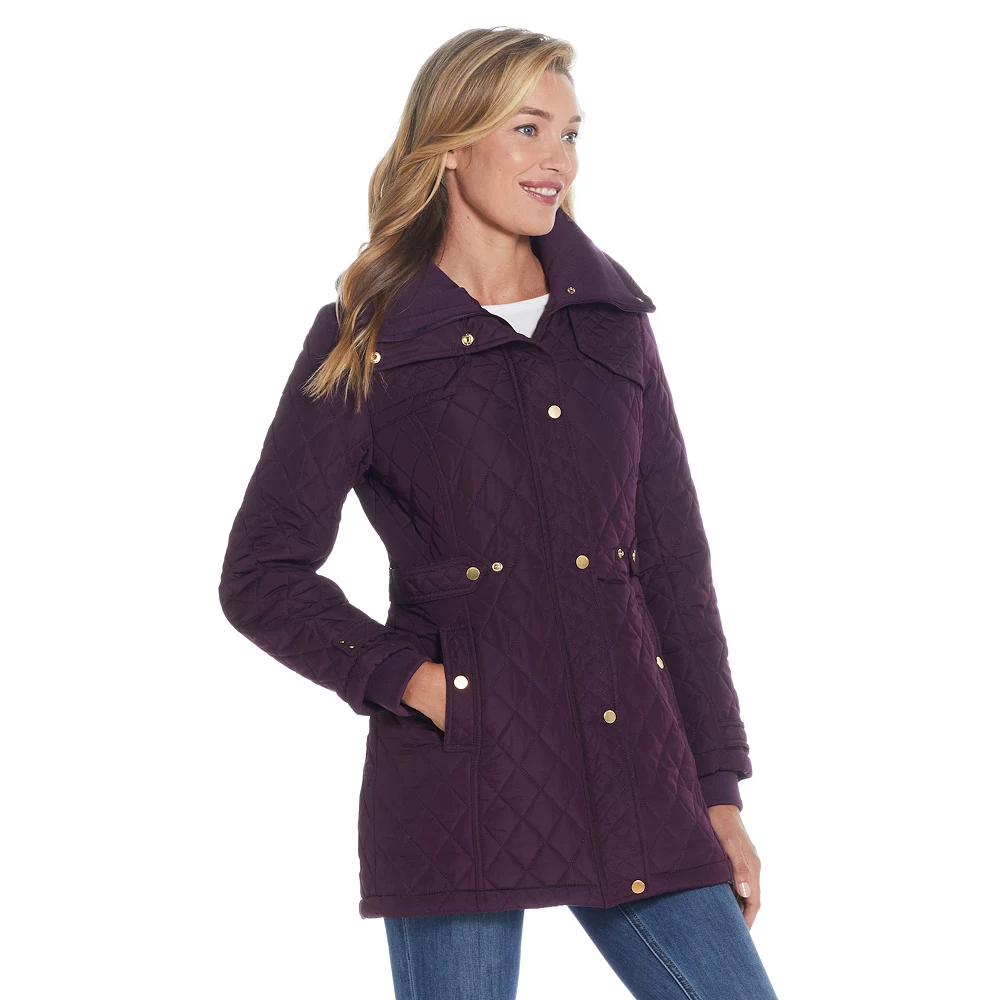 Women's Weathercast Hood Quilted Walker Jacket - Image 4