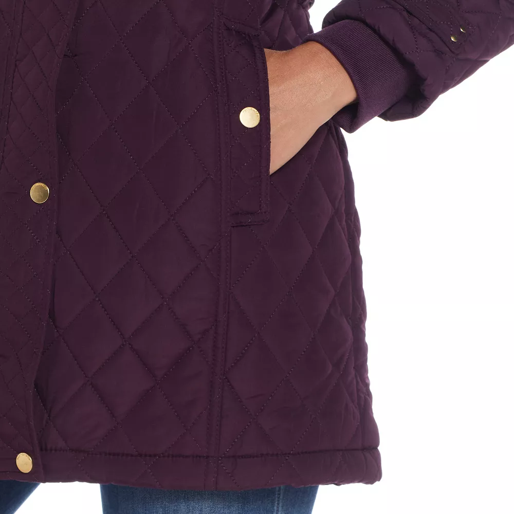 Women's Weathercast Hood Quilted Walker Jacket - Image 7