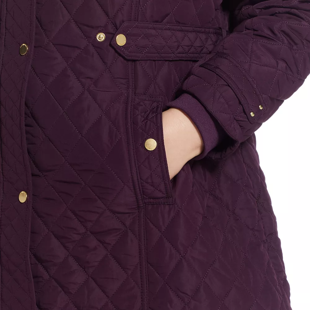 Plus Size Weathercast Hood Quilted Walker Jacket 7 Plus Size Weathercast Hood Quilted Walker Jacket - Image 7