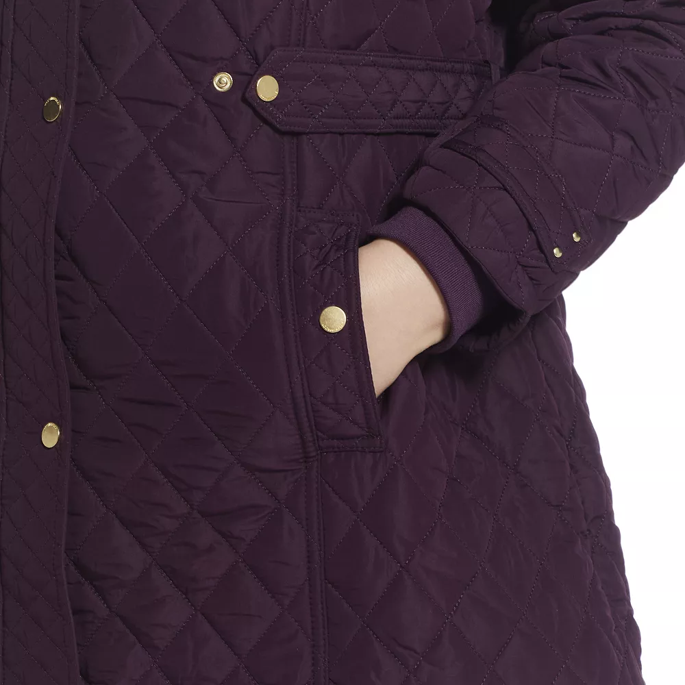 Plus Size Weathercast Hood Quilted Walker Jacket 8 Plus Size Weathercast Hood Quilted Walker Jacket - Image 8