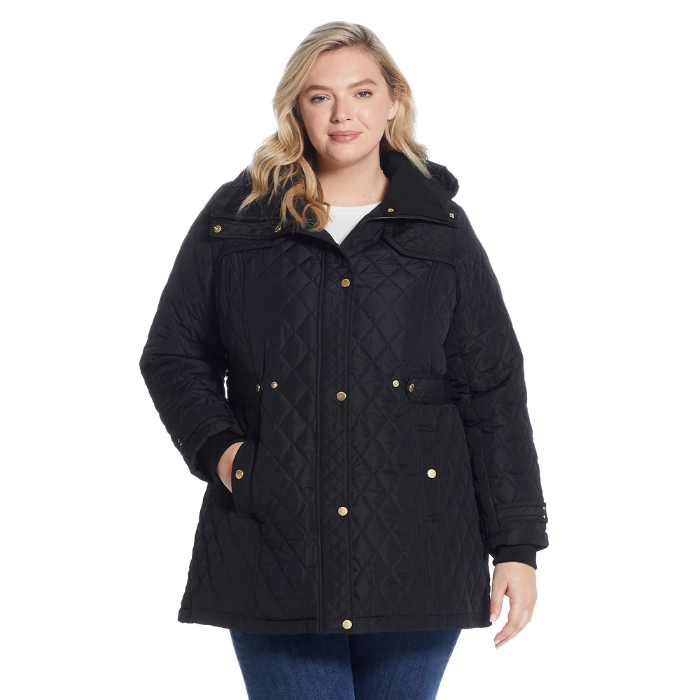 Plus Size Weathercast Hood Quilted Walker Jacket 2 Plus Size Weathercast Hood Quilted Walker Jacket - Image 2