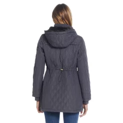 Women's Weathercast Hood Faux-Fur Lined Walker Jacket -Vanity Fair shop 5764966 ALT