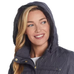 Women's Weathercast Hood Faux-Fur Lined Walker Jacket -Vanity Fair shop 5764966 ALT4