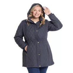 Plus Size Weathercast Hood Faux-Fur Lined Walker Jacket 10 Plus Size Weathercast Hood Faux-Fur Lined Walker Jacket -Vanity Fair shop 5764968 ALT2