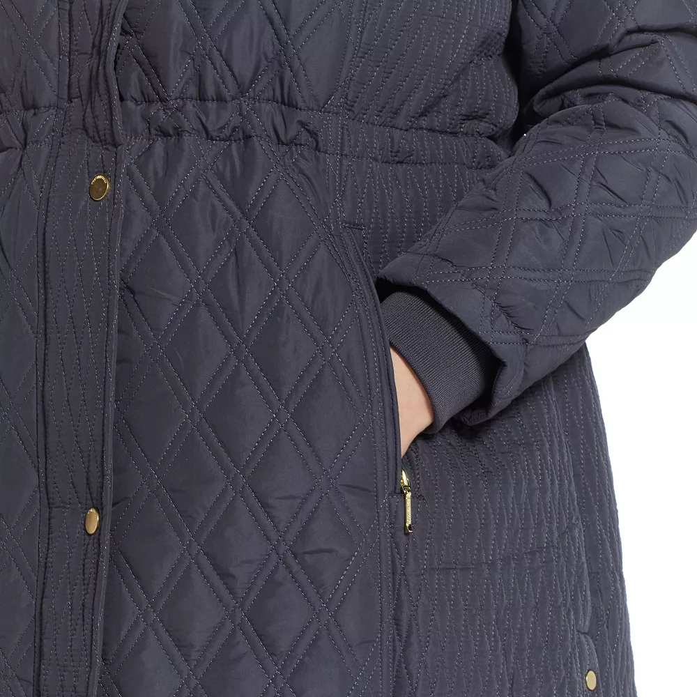 Plus Size Weathercast Hood Faux-Fur Lined Walker Jacket 6 Plus Size Weathercast Hood Faux-Fur Lined Walker Jacket - Image 6