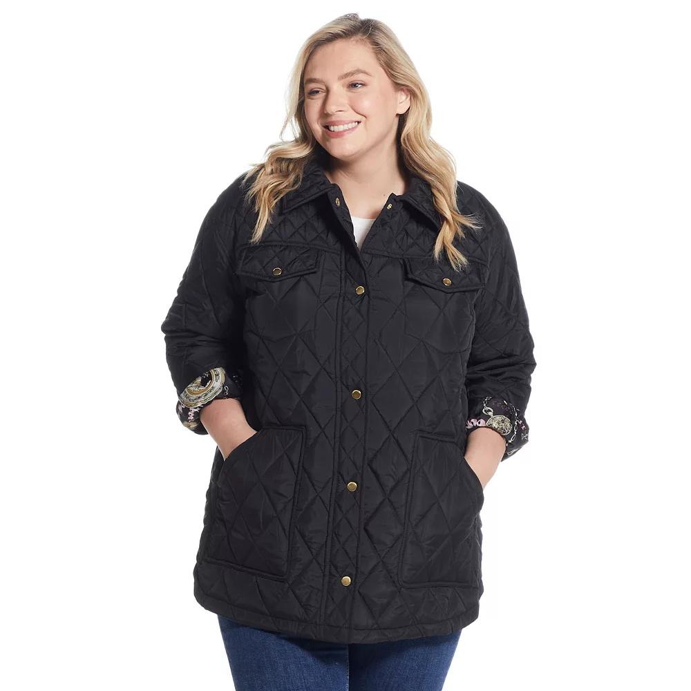 Plus Size Weathercast Quilted Shacket