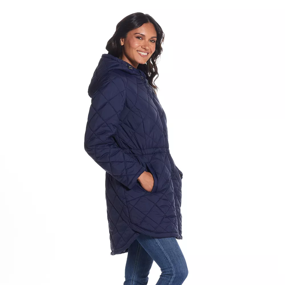 Women's Weathercast Hood Quilted Anorak Jacket - Image 5