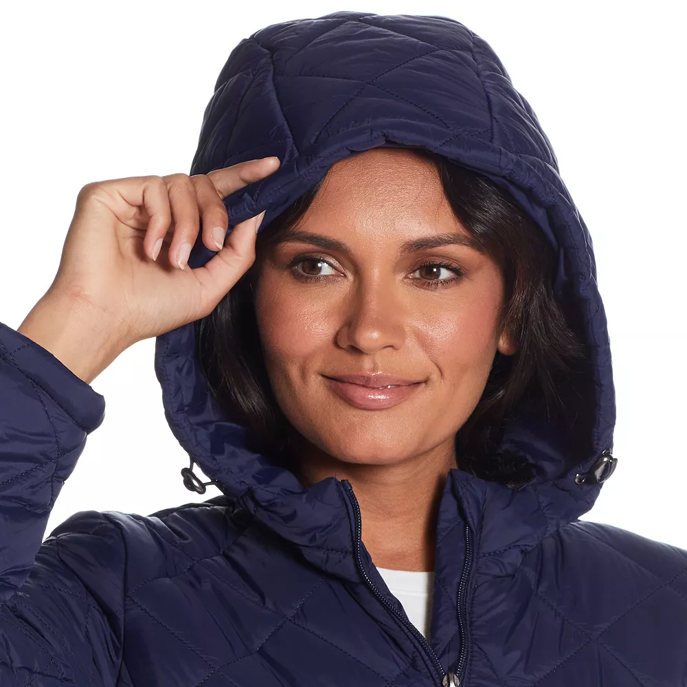 Women's Weathercast Hood Quilted Anorak Jacket - Image 8