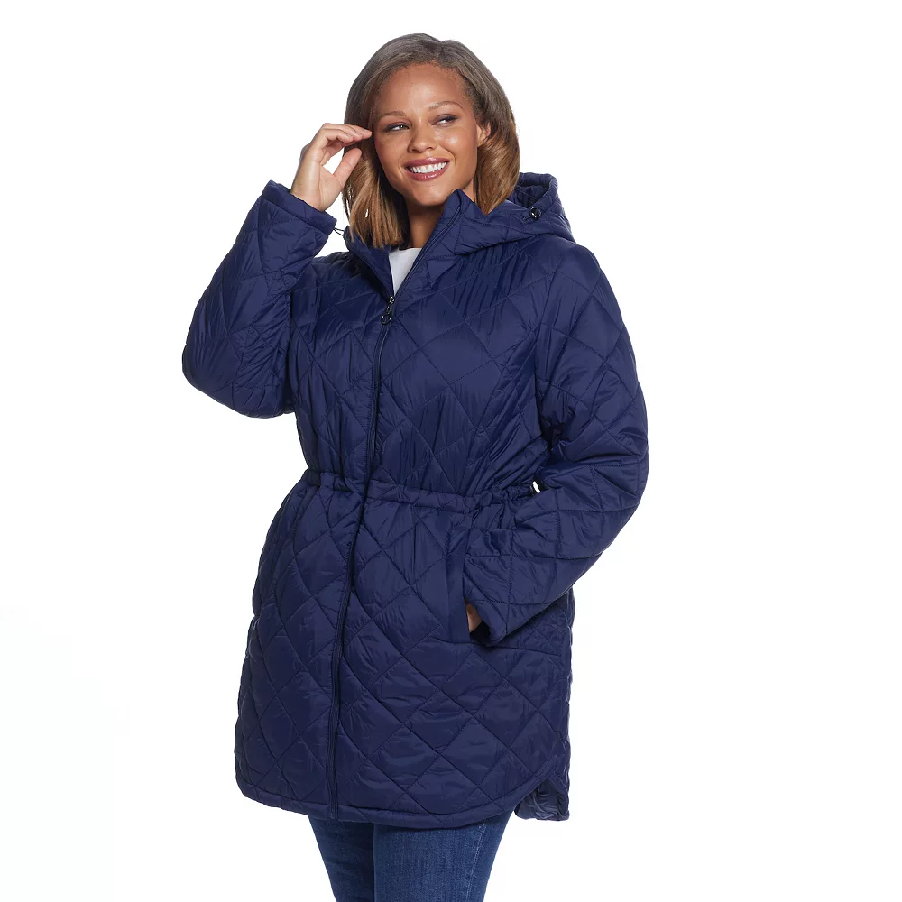Plus Size Weathercast Hood Quilted Anorak Jacket 1 Plus Size Weathercast Hood Quilted Anorak Jacket