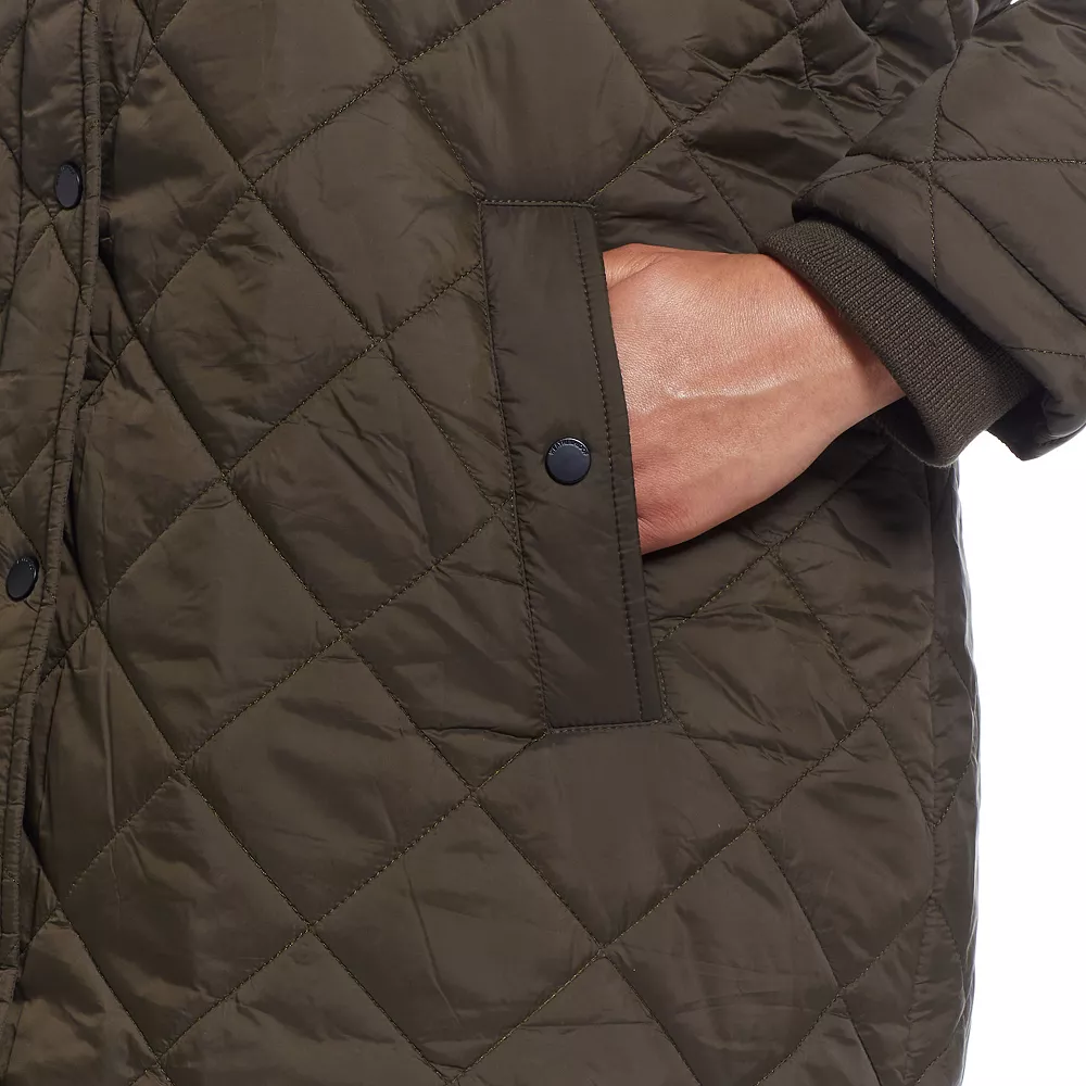Plus Size Weathercast Hood Quilted Duffle Jacket - Image 8