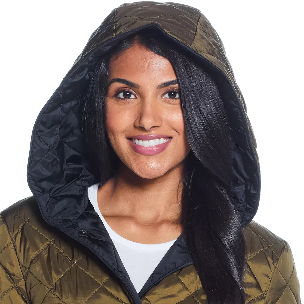 Women's Weathercast Quilted Reversible Duffle Jacket - Image 7