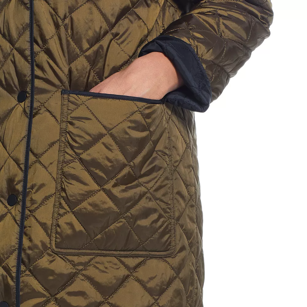 Women's Weathercast Quilted Reversible Duffle Jacket - Image 9