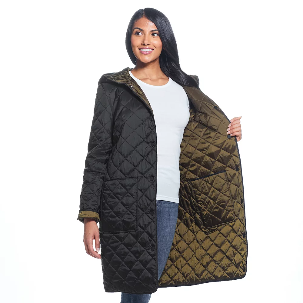 Women's Weathercast Quilted Reversible Duffle Jacket - Image 10