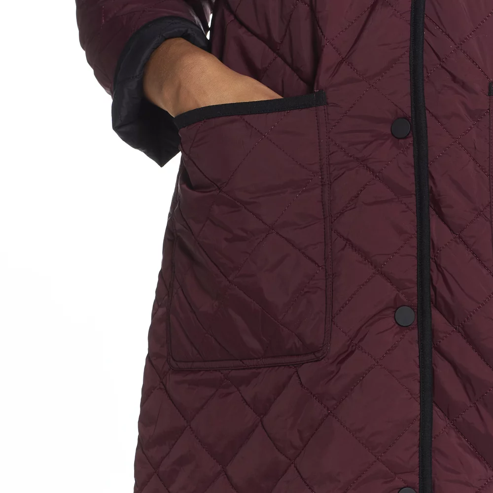 Women's Weathercast Quilted Reversible Duffle Jacket - Image 11