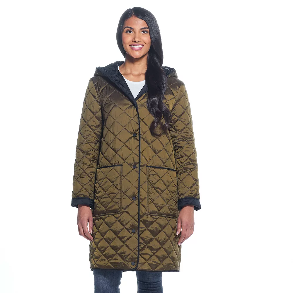 Women's Weathercast Quilted Reversible Duffle Jacket - Image 2
