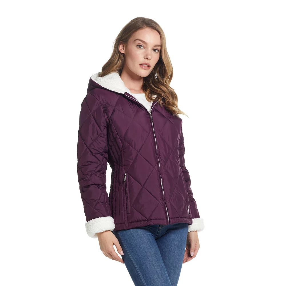 Women's Weathercast Sherpa-Trim Quilted Puffer Jacket - Image 7