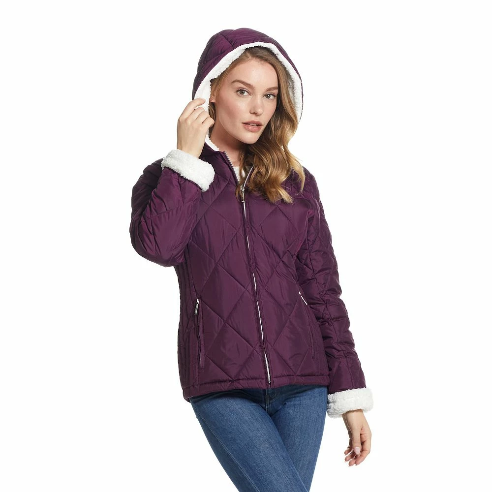 Women's Weathercast Sherpa-Trim Quilted Puffer Jacket - Image 8