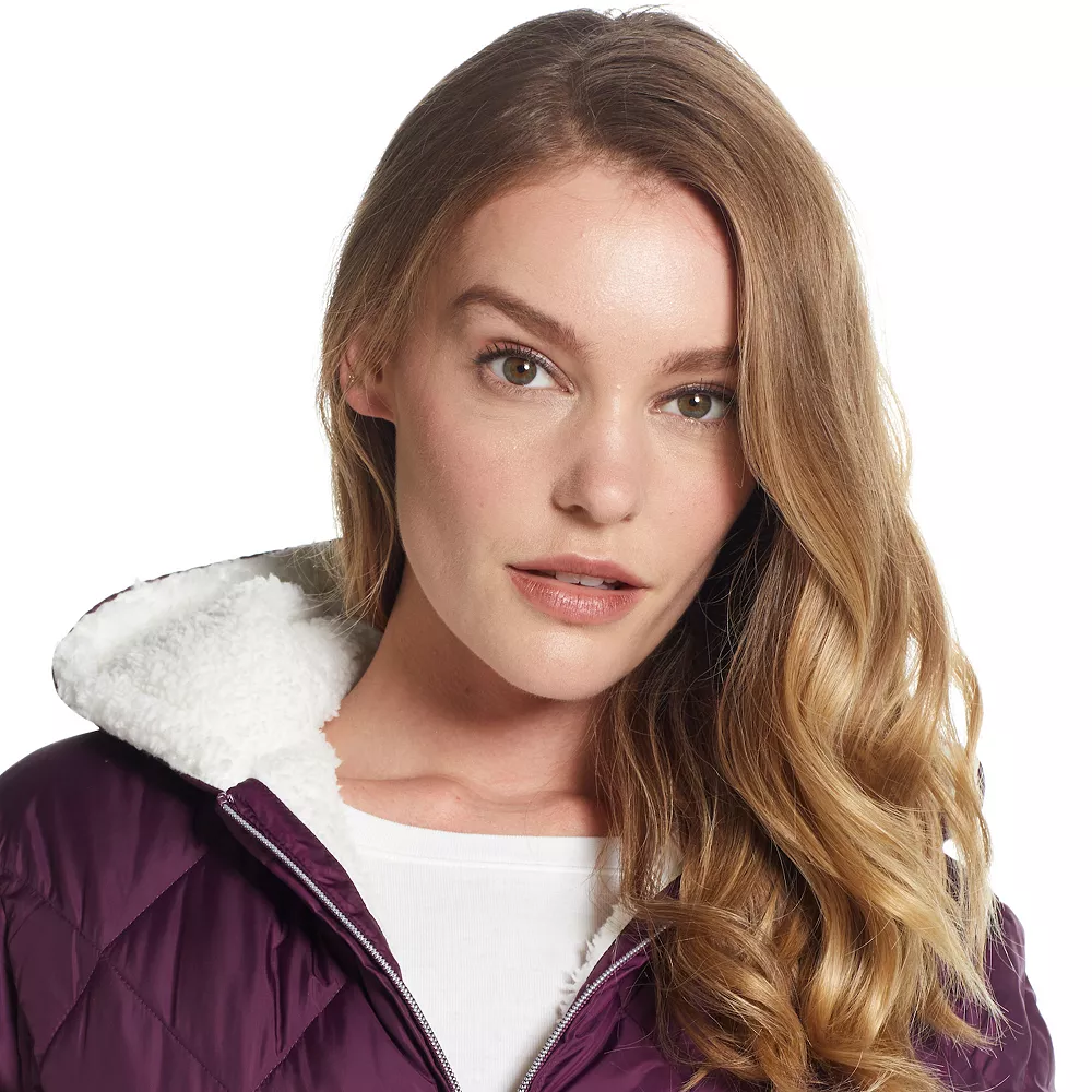 Women's Weathercast Sherpa-Trim Quilted Puffer Jacket - Image 11