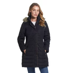 Women's Weathercast Faux-Fur Hood Puffer Coat