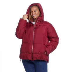 Plus Size Weathercast Hood Puffer Coat -Vanity Fair shop 5764994 ALT3