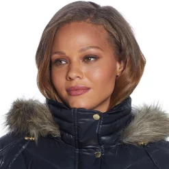 Plus Size Weathercast Faux-Fur Hood Quilted Puffer Coat -Vanity Fair shop 5764997 ALT4