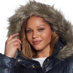 Plus Size Weathercast Faux-Fur Hood Quilted Puffer Coat -Vanity Fair shop 5764997 ALT6