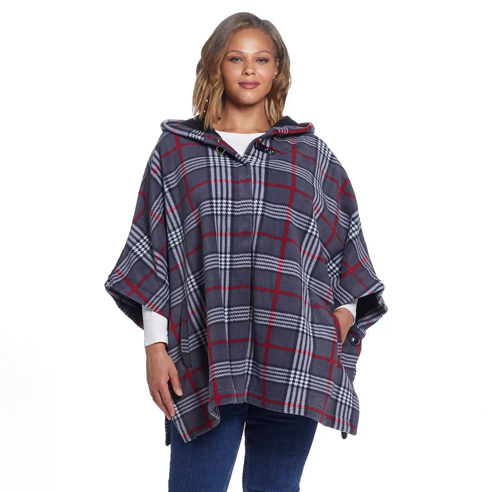 Women's Weathercast Hood Fleece Poncho 1 Women's Weathercast Hood Fleece Poncho