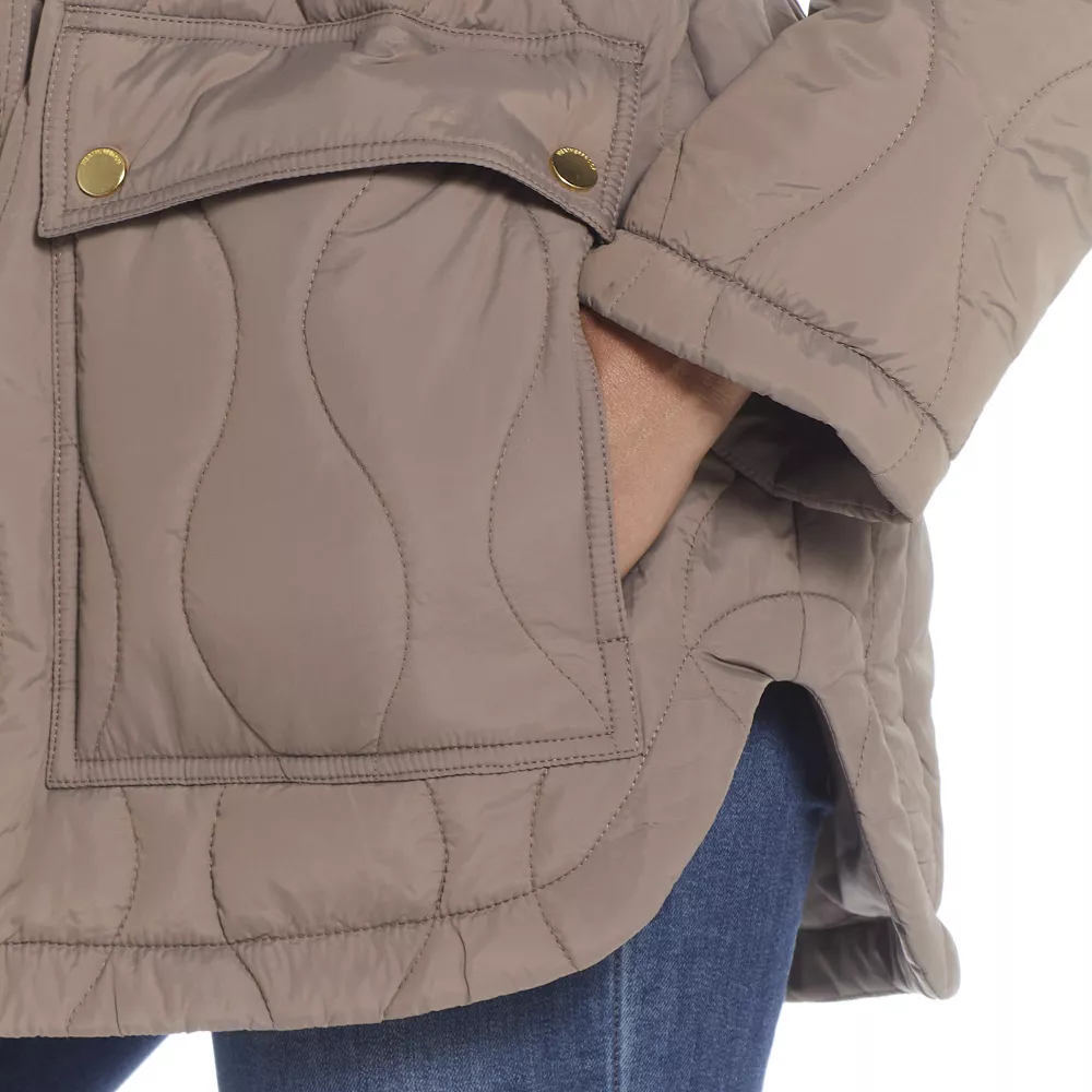 Women's Weathercast Hooded Quilted Anorak Jacket - Image 9