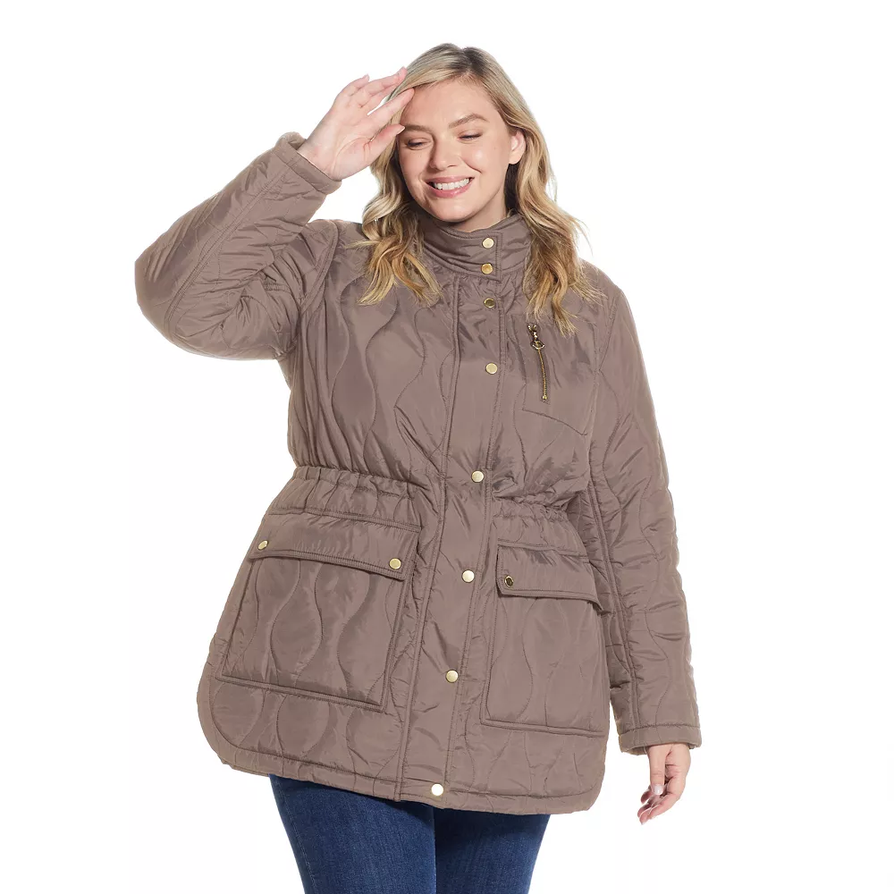 Plus Size Weathercast Hooded Quilted Anorak Jacket 5 Plus Size Weathercast Hooded Quilted Anorak Jacket - Image 5
