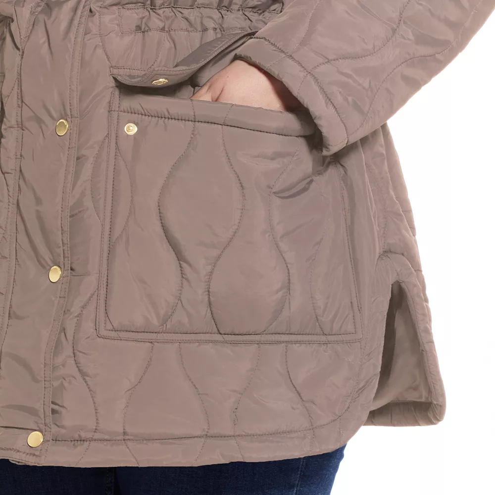 Plus Size Weathercast Hooded Quilted Anorak Jacket 8 Plus Size Weathercast Hooded Quilted Anorak Jacket - Image 8