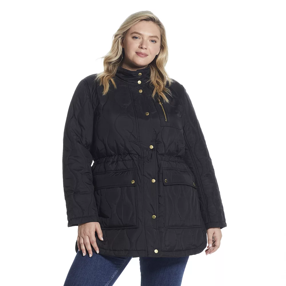 Plus Size Weathercast Hooded Quilted Anorak Jacket 1 Plus Size Weathercast Hooded Quilted Anorak Jacket