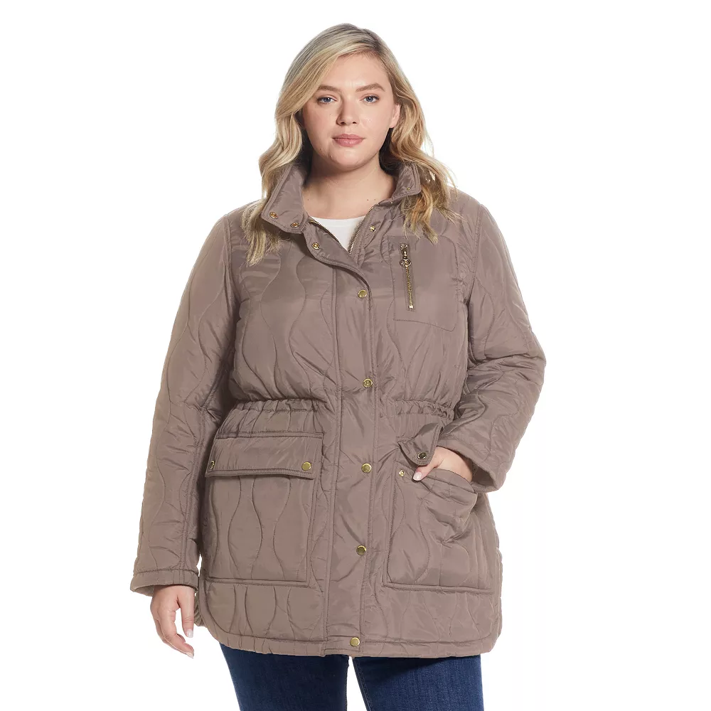 Plus Size Weathercast Hooded Quilted Anorak Jacket 2 Plus Size Weathercast Hooded Quilted Anorak Jacket - Image 2