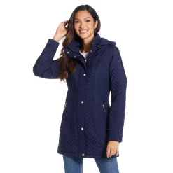 Women's Weathercast Hooded Quilted Walker Jacket