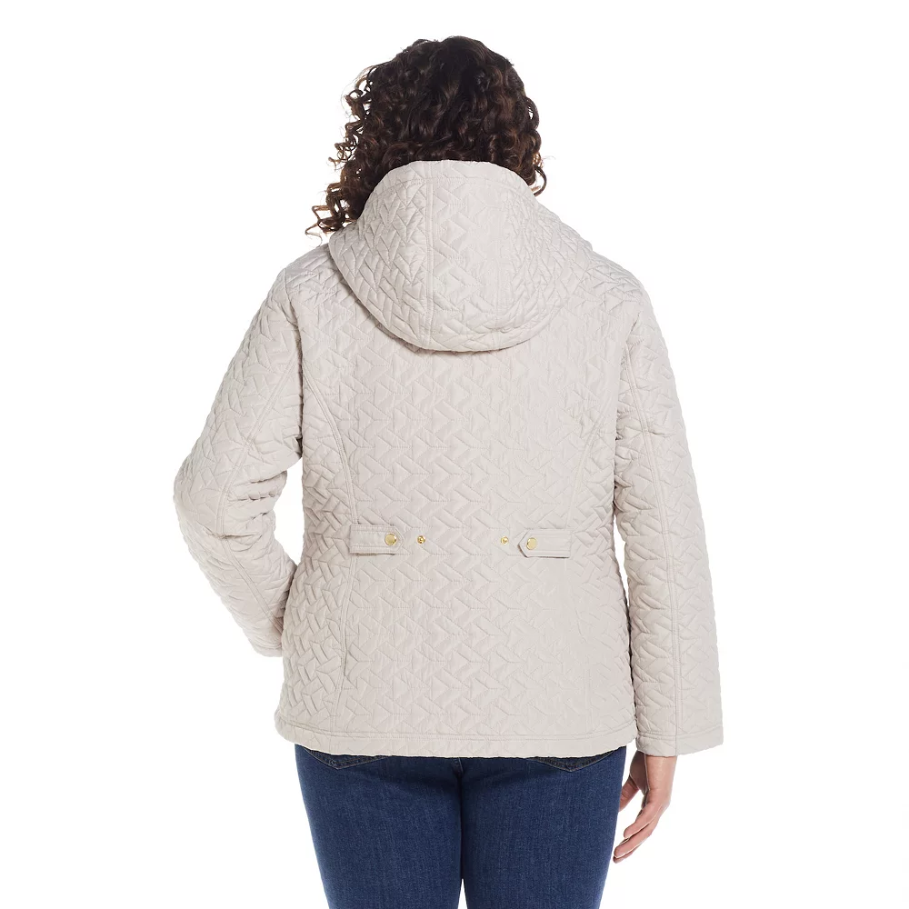 Plus Size Weathercast Hooded Quilted Jacket 3 Plus Size Weathercast Hooded Quilted Jacket - Image 3
