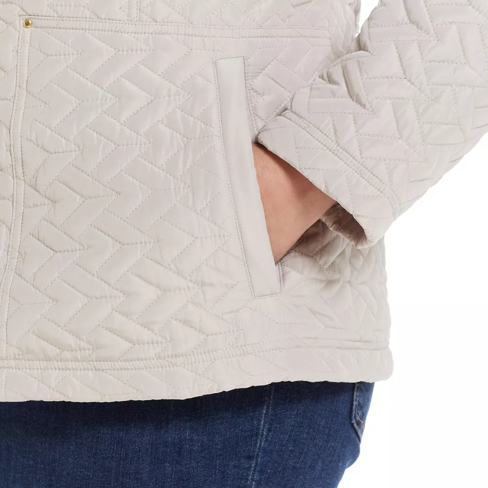 Plus Size Weathercast Hooded Quilted Jacket 5 Plus Size Weathercast Hooded Quilted Jacket - Image 5