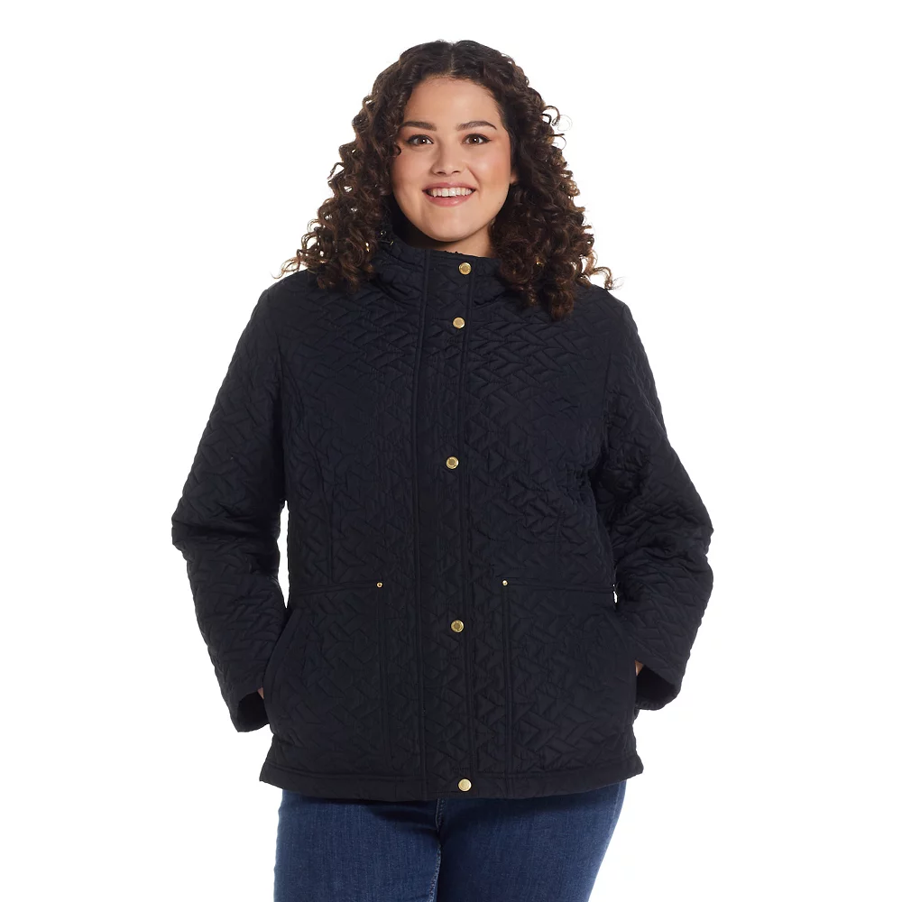 Plus Size Weathercast Hooded Quilted Jacket 1 Plus Size Weathercast Hooded Quilted Jacket
