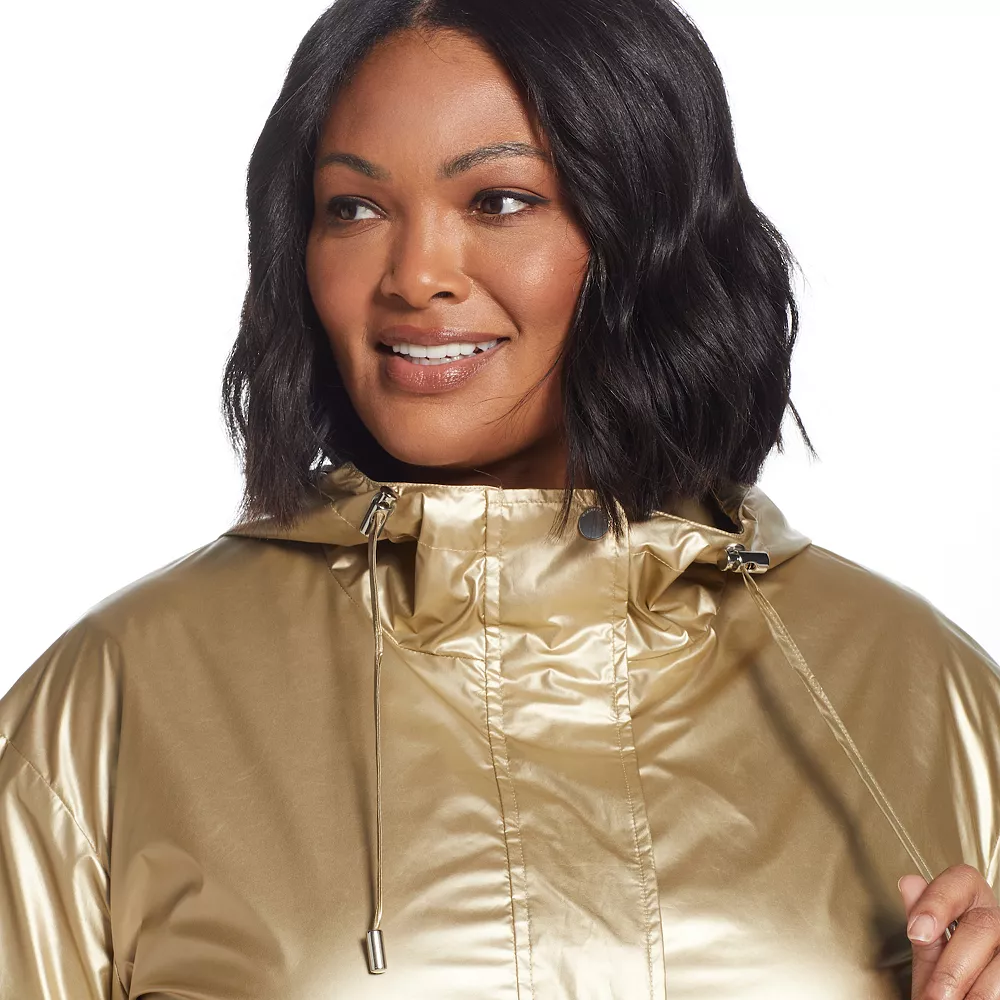 Plus Size Weathercast Metallic Anorak Jacket - Image 6