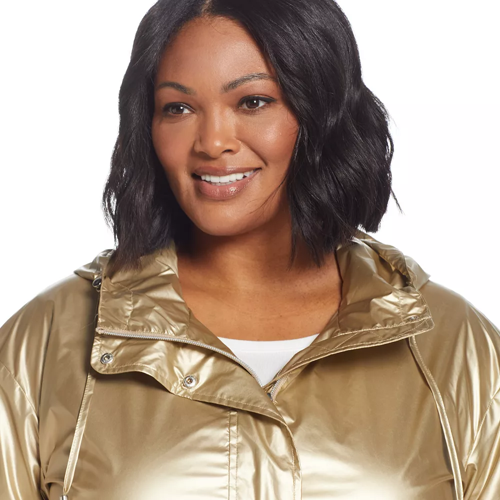 Plus Size Weathercast Metallic Anorak Jacket - Image 7