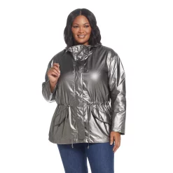 Plus Size Weathercast Metallic Anorak Jacket